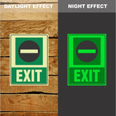 Custom Signs Outdoor Metal,Photoluminescent Exit 01 Sign